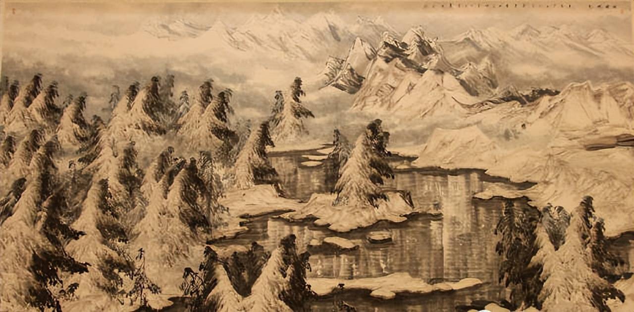 《北國風光》作者於志學,1935年生於黑龍江肇東市,冰雪山水畫創始人