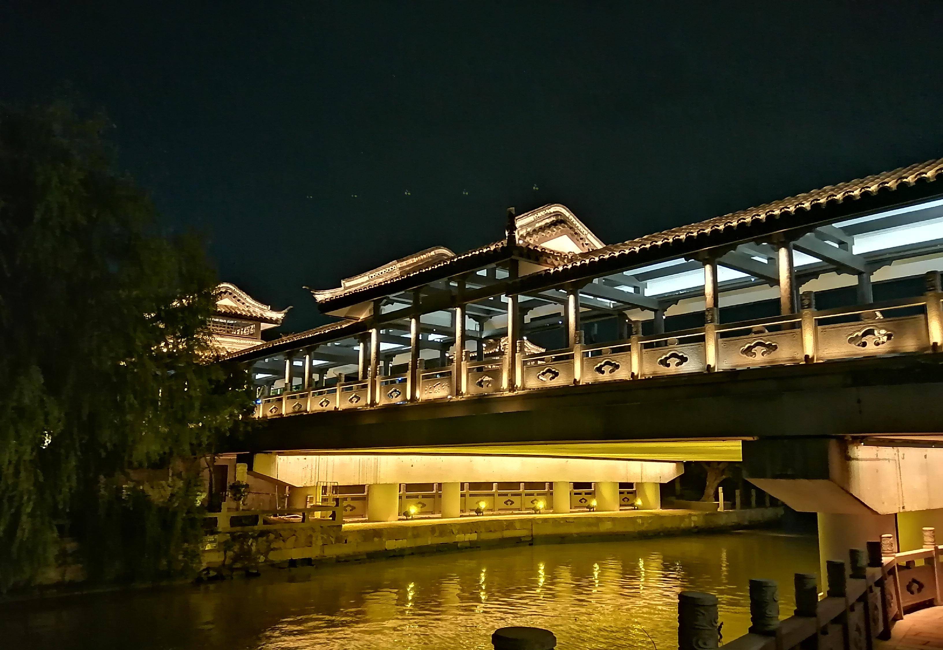 浙江嘉興南湖月河歷史文化街區夜景展播_運河_古街_府城