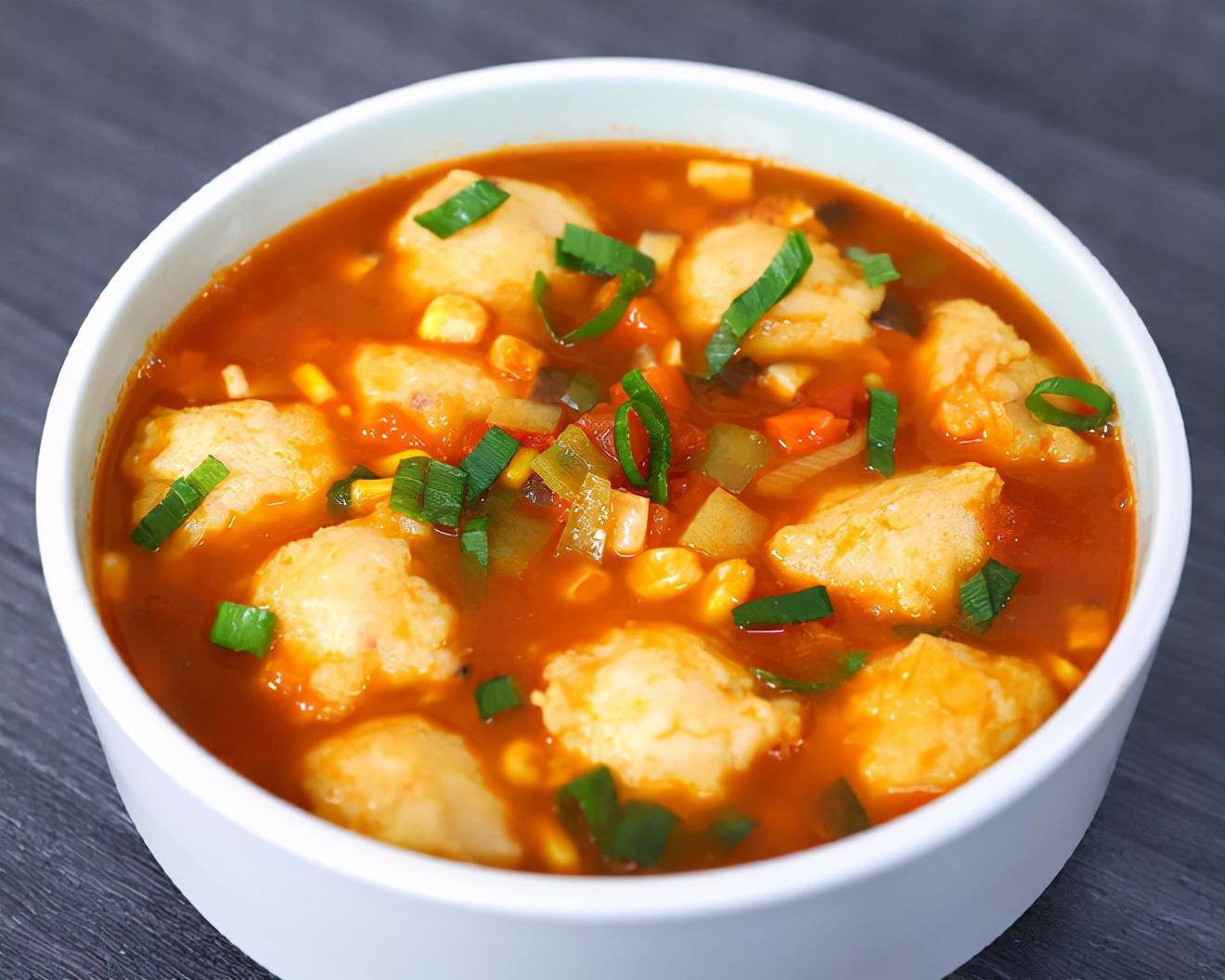 芝士手指麻薯|辣炒杏鲍菇丝|番茄鱼丸汤_用料_做法_红椒