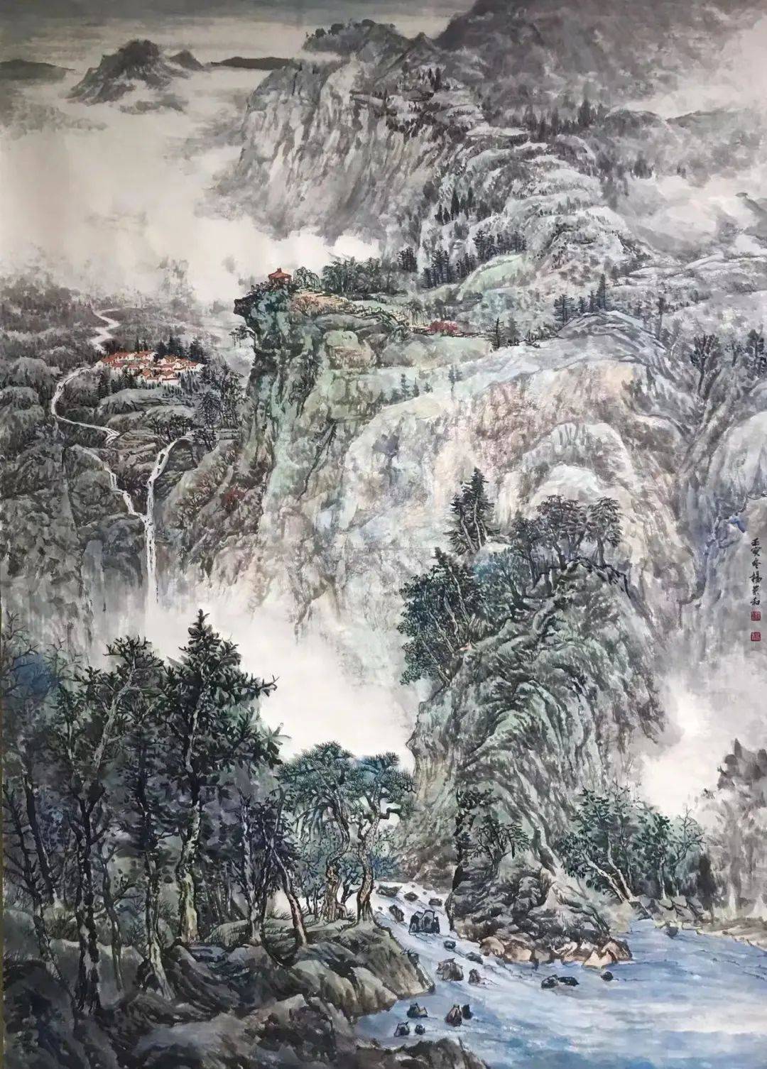 杨景和的那组山川国画，大气澎湃，让人如临其境！