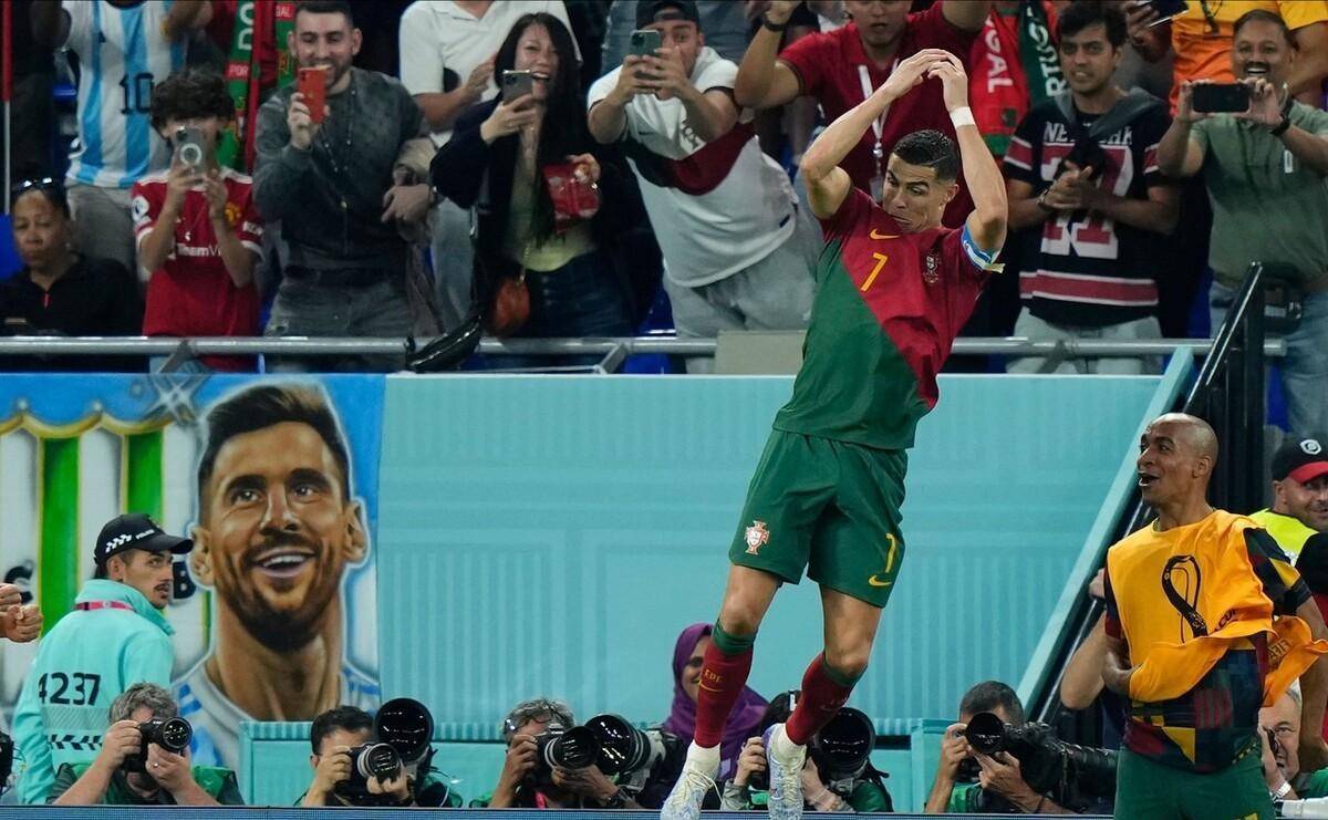 经典葡加大战,小小罗点球建功创纪录,葡萄牙锋线三叉戟全建功