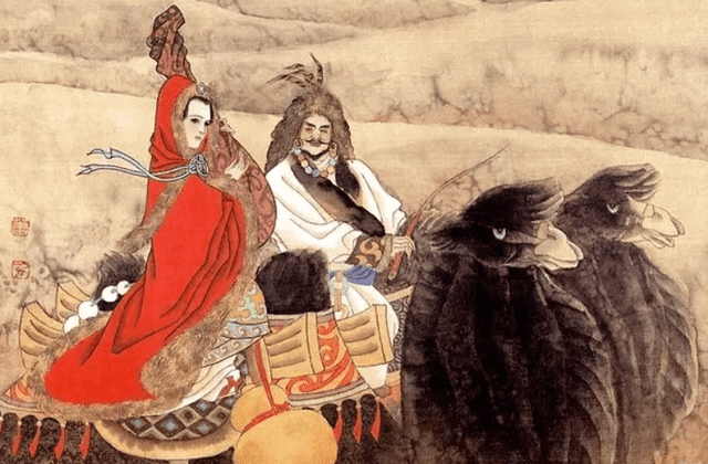 王昭君和呼韩邪单于(图/网络)北方民族普遍流行收继婚,而中原汉人