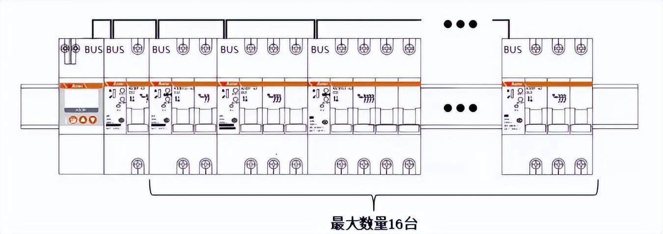 智慧空开ascb1-63-c63-3p 微型断路器 回路过压欠压保护_智能_接线