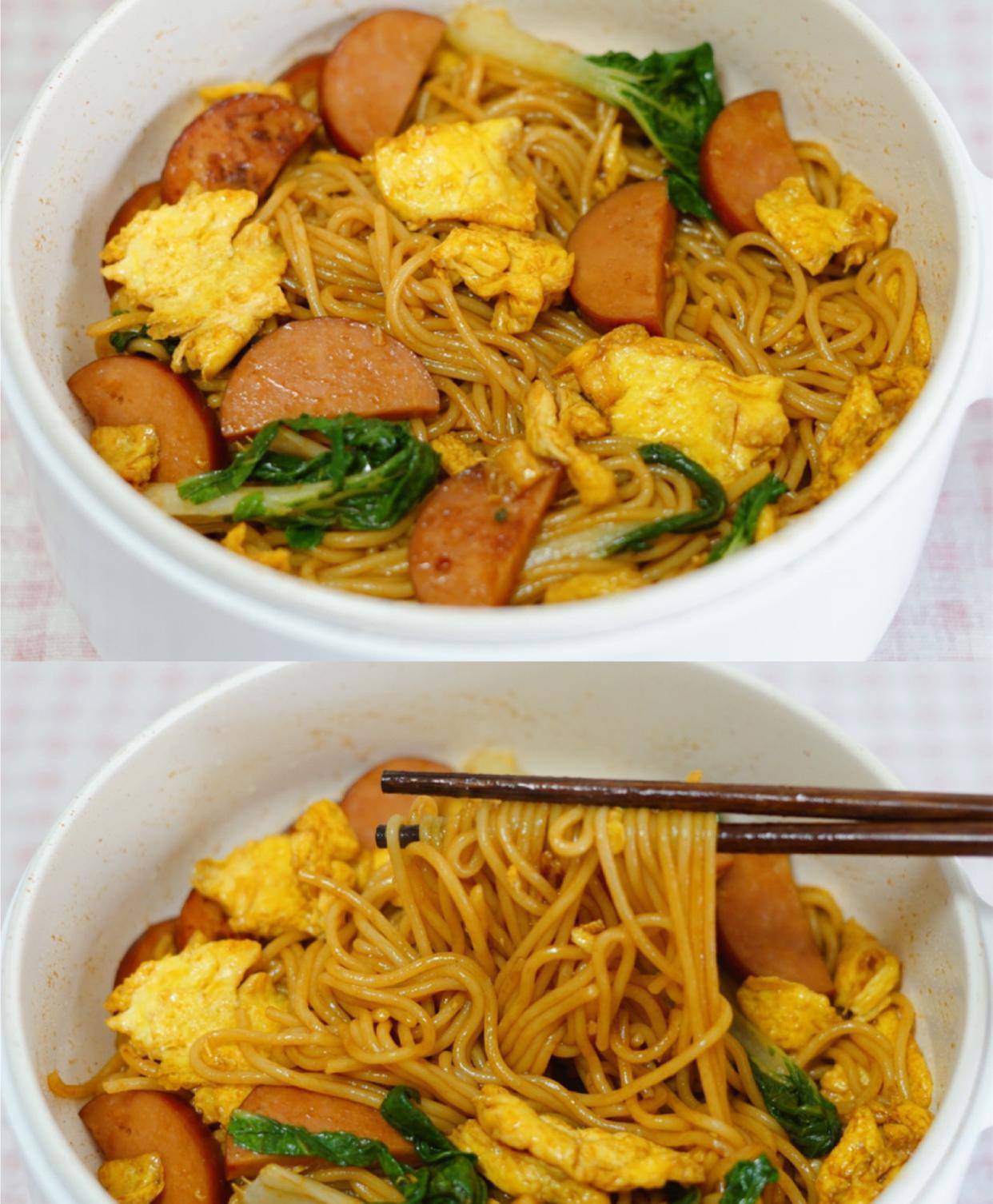 鸡蛋火腿炒米粉,美味又爽口,怎么吃都不会腻_菜肴_饮食_口感