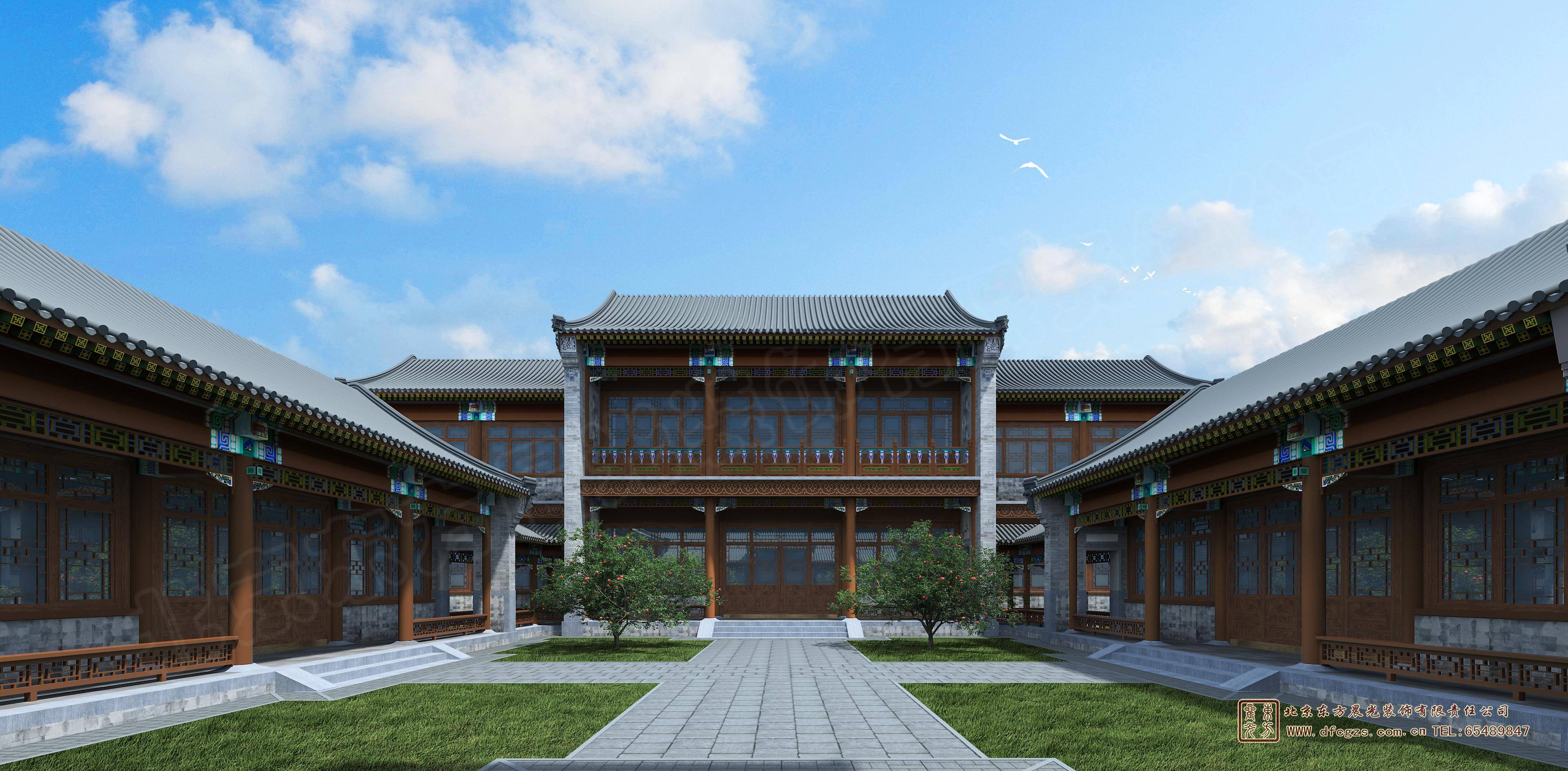 38米×45.66米 河北保定二进四合院设计·施工项目_建筑_文化_传统