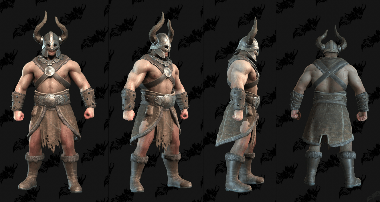 《暗黑破坏神4》男性野蛮人装备模型预览_职业_来自_体力