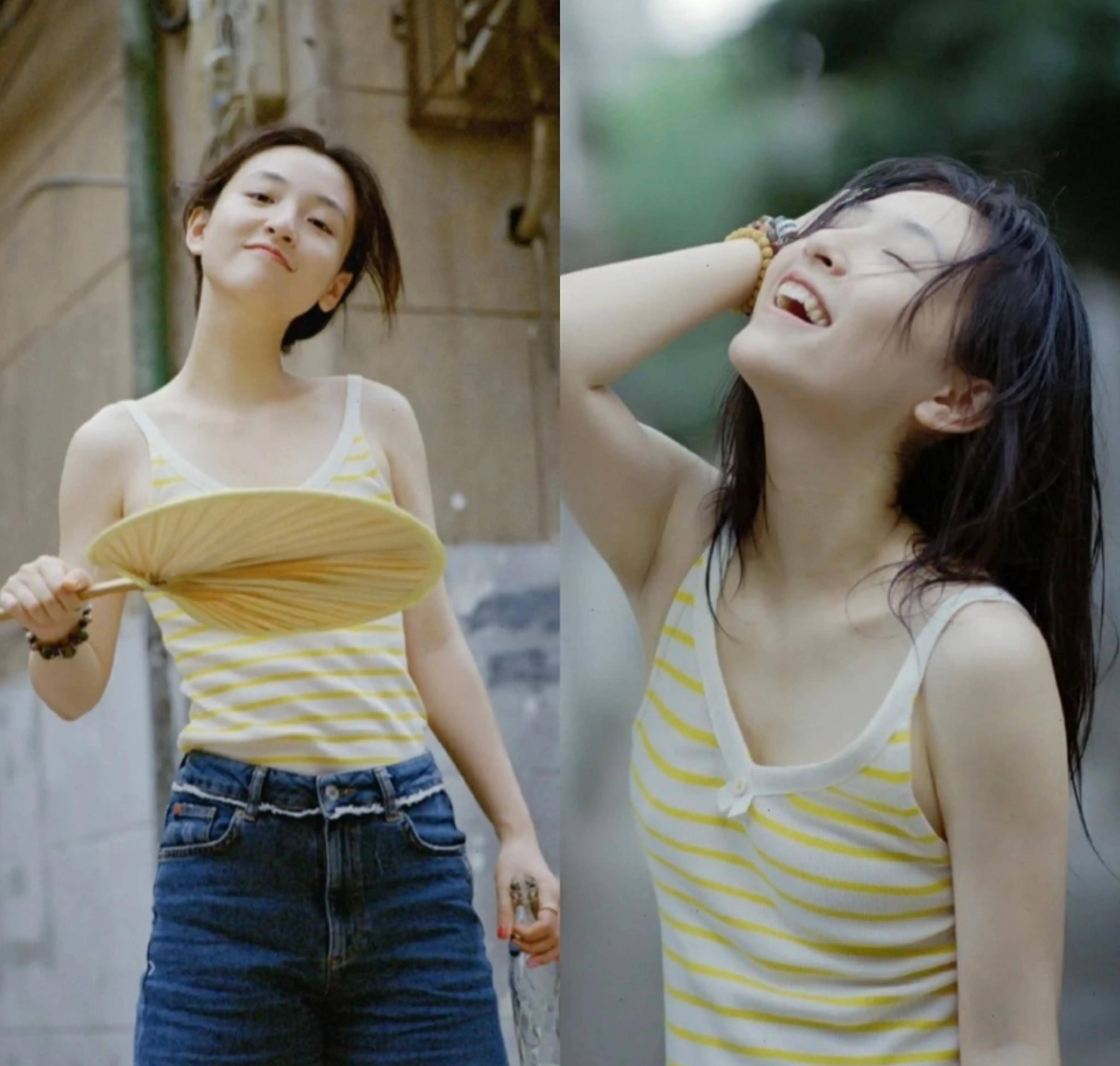 吴倩巷子口写真,青春灵动,分手后,校园期的小赵默笙又回来了