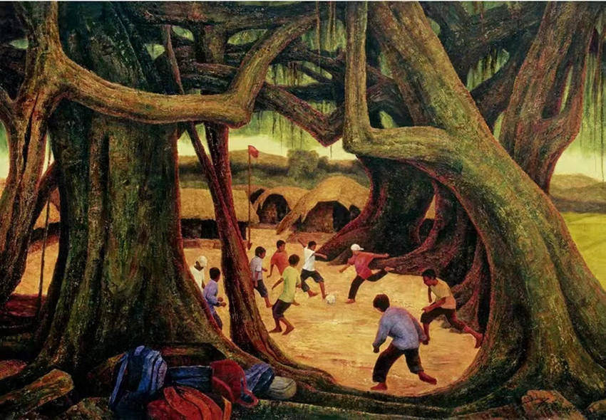 用热烈豪放的笔触,绚烂明快的色彩,让热带雨林魅力独具_海南_油画