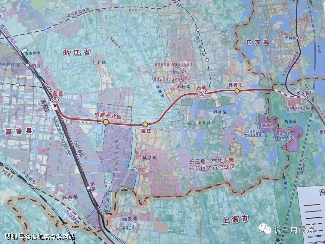 滬嘉城際鐵路(嘉興市區-嘉善楓南)對接上海南楓線(浦東南匯-金山楓涇)