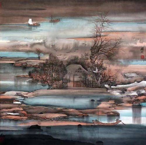 万壑树参天 千山响杜鹃——艺术家徐明_山水画_作品_金陵