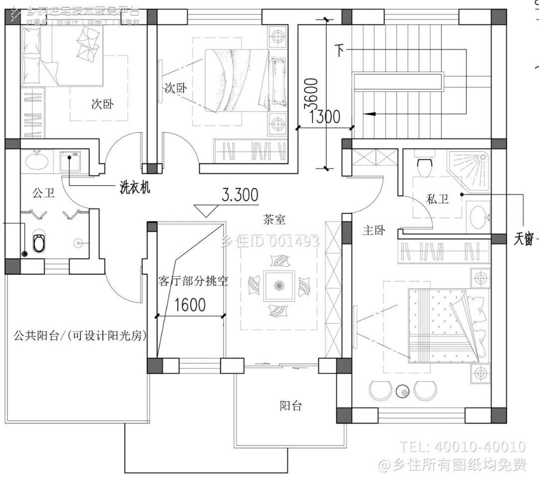 乡村住宅8款建筑面积为230平米别墅设计图纸,建一栋舒适又温馨的乡村