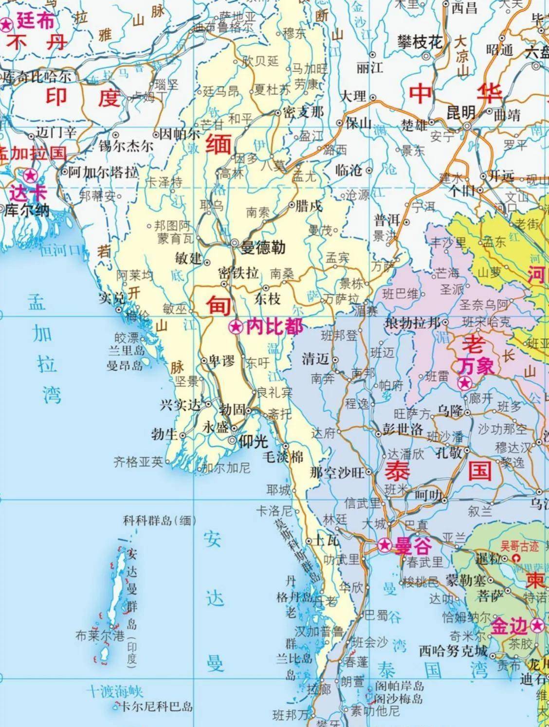 经过小编认真对比亚洲地图