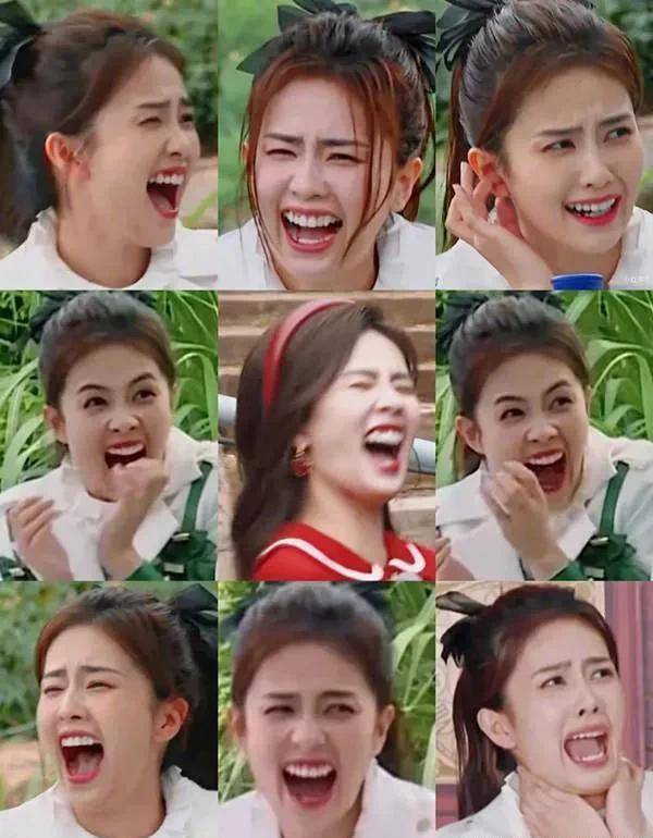 白鹿有两颗大牙和一颗小虎牙.他一笑,鼻子就倒了过来.