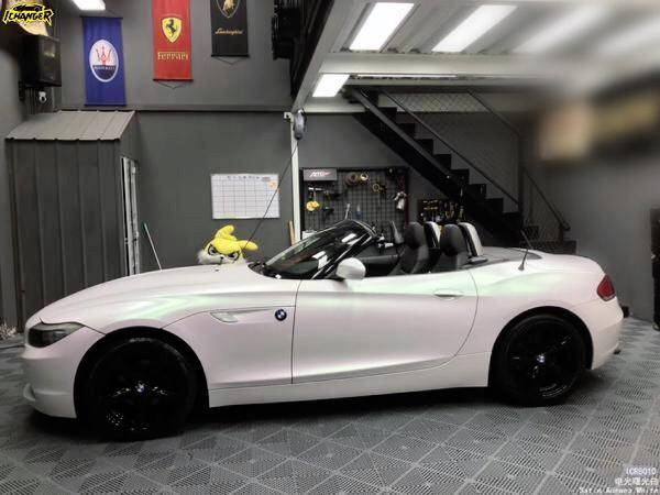 宝马z4-icr改色膜亮面曙光白,似白非白,低调的奢华扑面而来_搜狐汽车