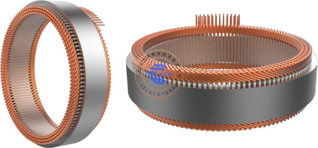 【震撼】扁线电机定子高清大图_绕组_结构_车邦
