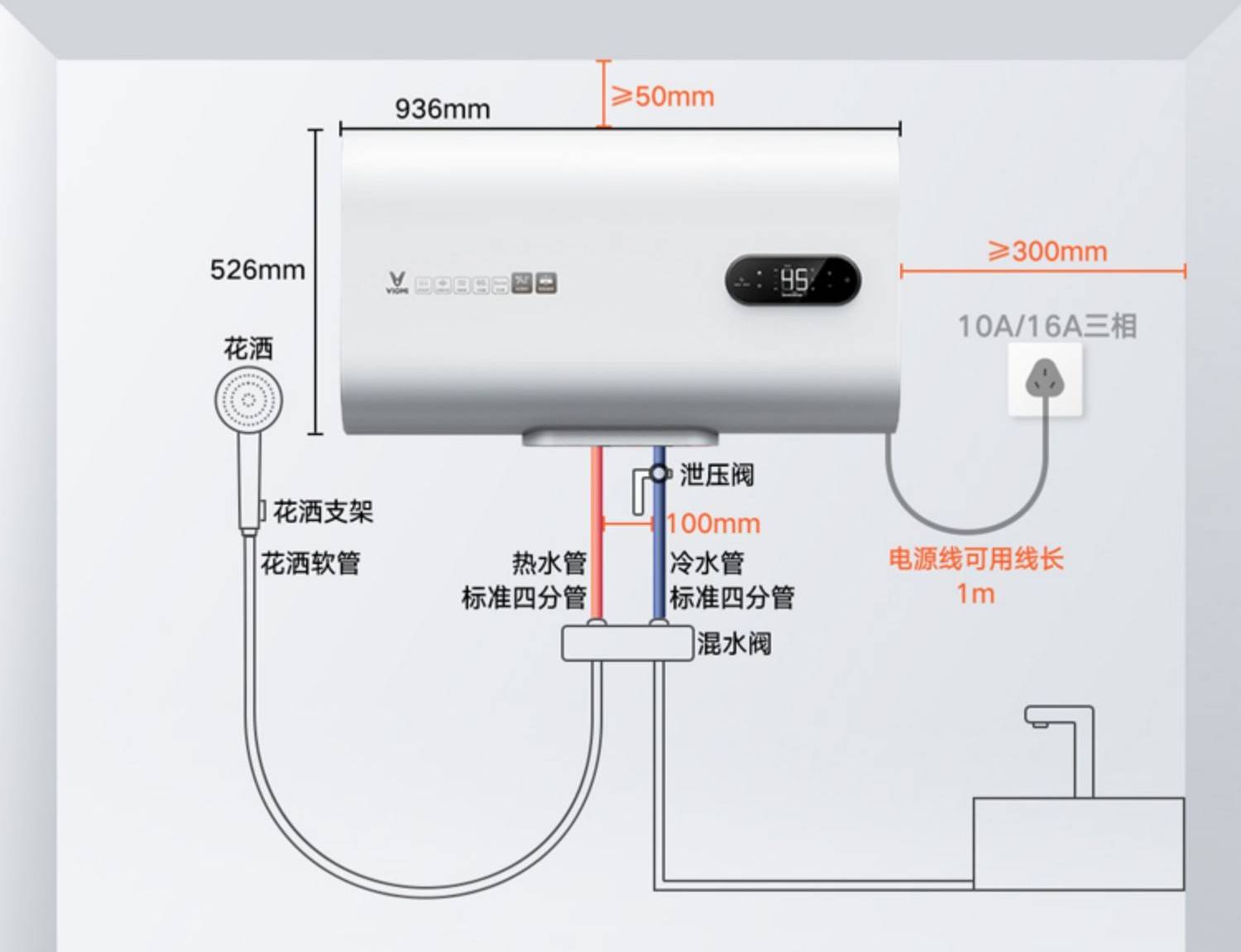 热水器明管安装示意图图片