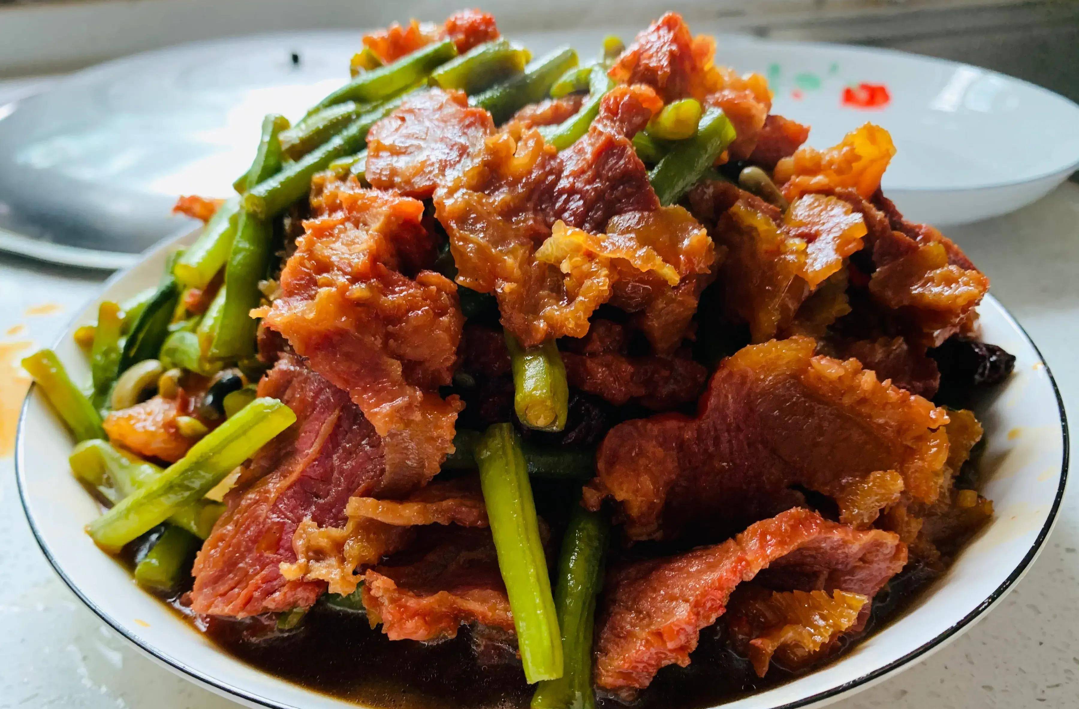 豆角炒牛肉,不放辣椒,照样鲜香可口_加工_口味_美食