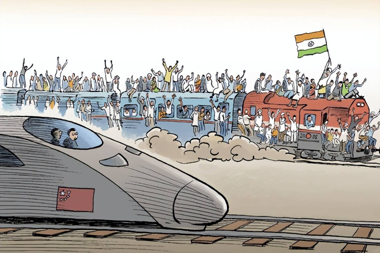 德媒发布漫画讽刺,印度人向德国下经济战书