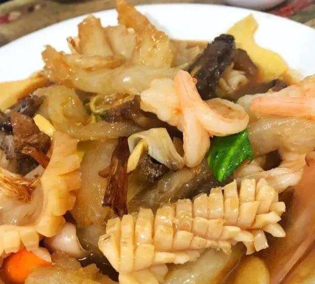 红烧海杂拌濒临失传的菜_海参_乌鱼_蛏子