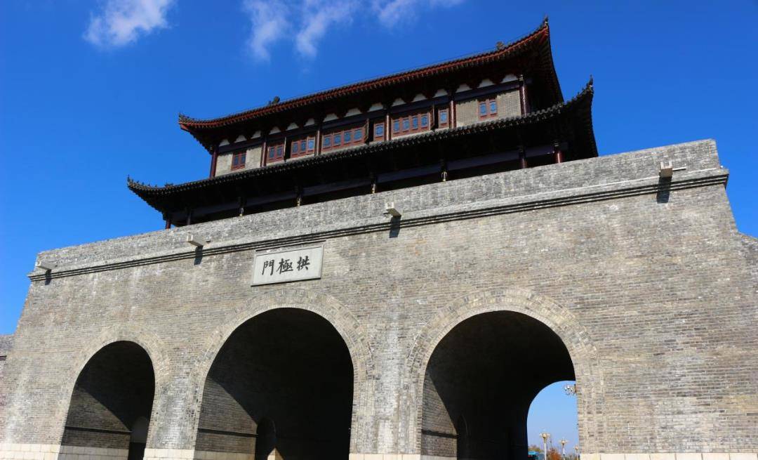 滁州古城最北面的城门——拱极门.城门为3层,高26.