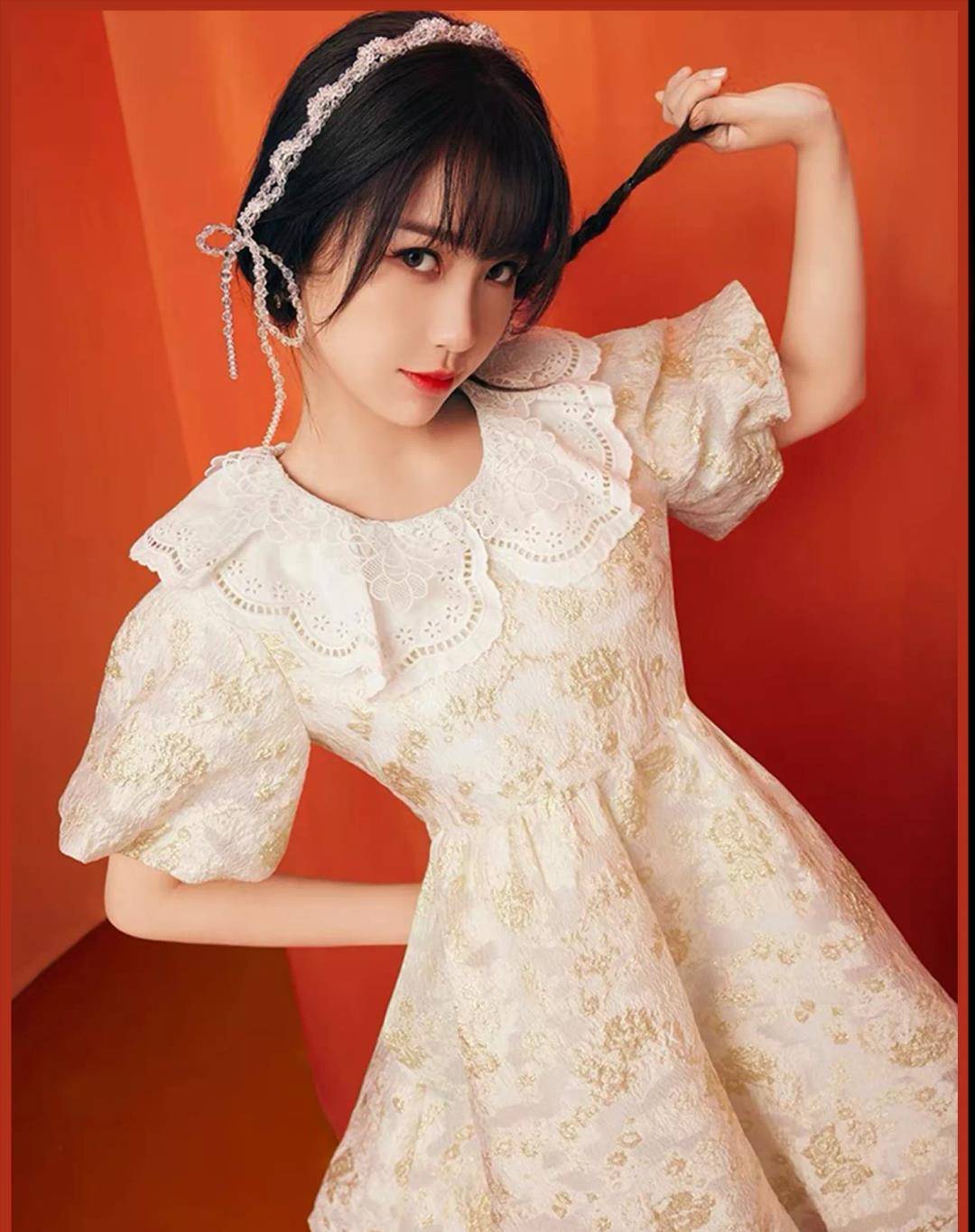 杨超越支持的泡泡袖才是正确的穿法_袖子_女孩_姐姐