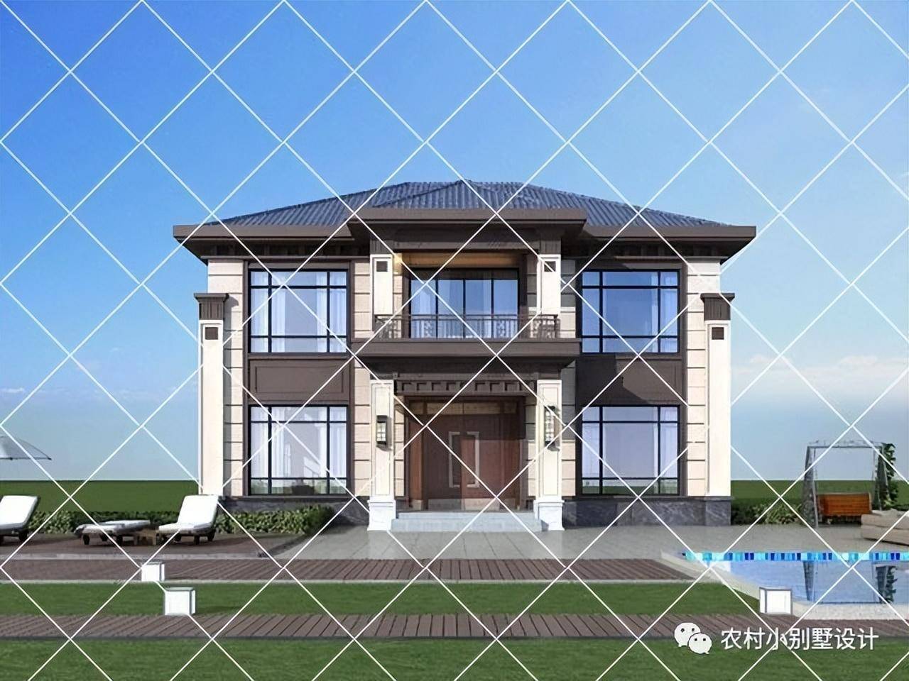12x10米二层农村小别墅,20万搞定主体 20套新款二层农村自建房别墅