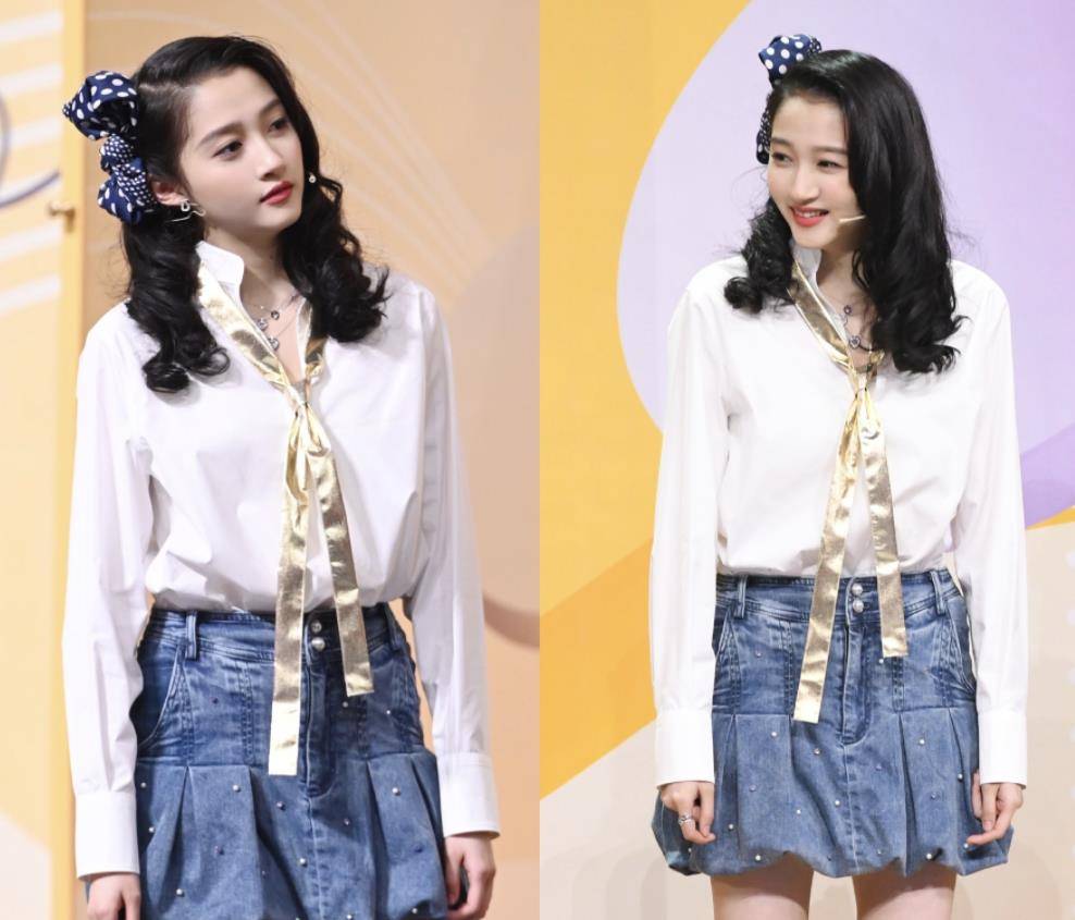 关晓彤,古力娜扎出席同个活动!两人造型对比惨烈!_裙子_发型_服装