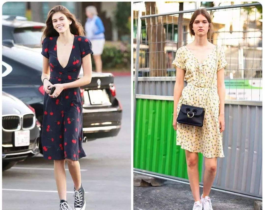 这样穿裙子 小白鞋,比别人更时髦更好看_时尚_帆布鞋_鞋子