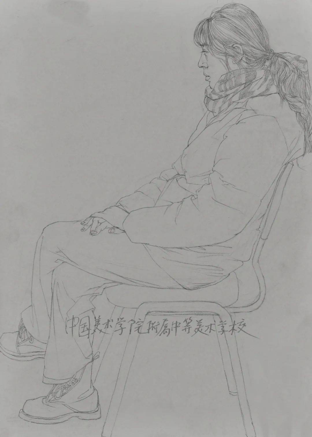 清美启迪 | 线性人物素描 | 中国美术学院附中2022届毕业生优秀作品