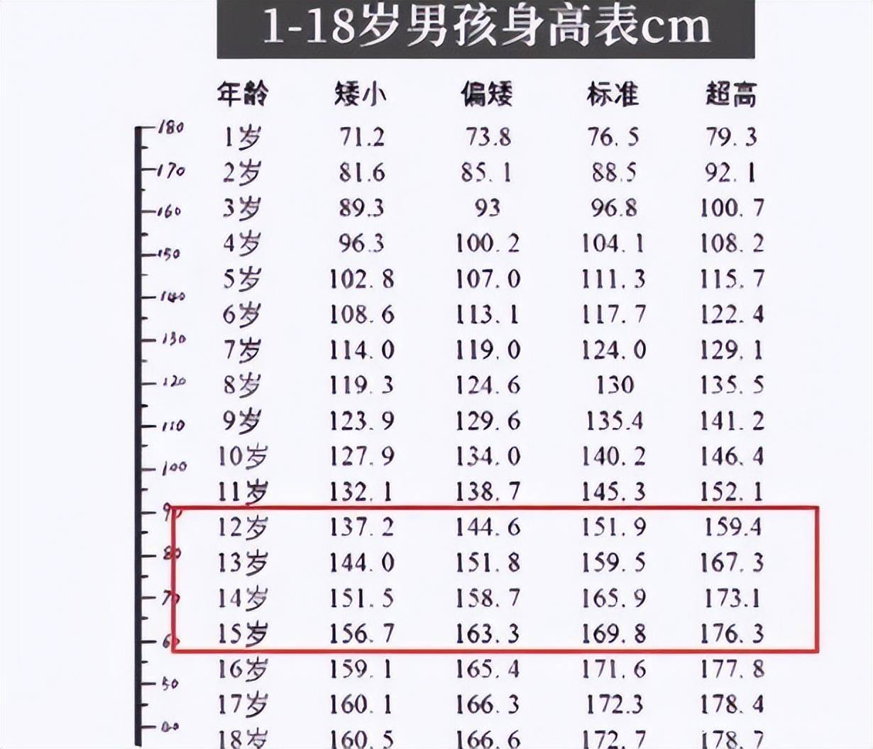 初中生身高标准图片