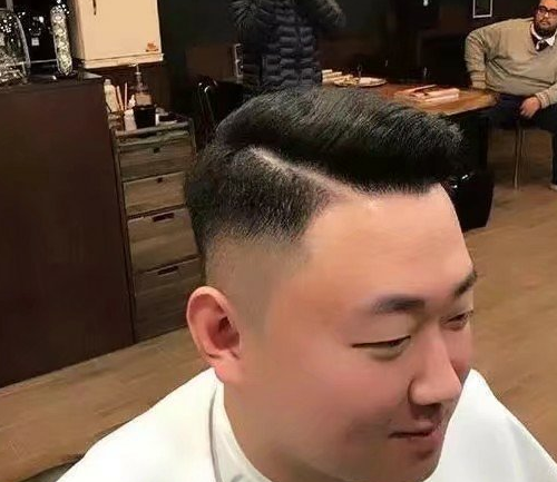 两边剪短中间留长的三面光短发▲茶壶盖贴头小寸头.▲标准寸头发型.