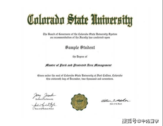 可获得由美国科罗拉多州立大学颁发的公园与保护地管理硕士学位证书