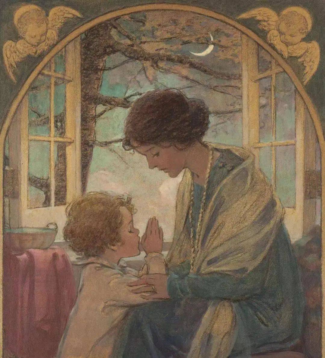 艺雀艺术史论：杰西· 威尔考克斯· 史密斯笔下的母爱_母亲_作品_插图, image size:1080x1187