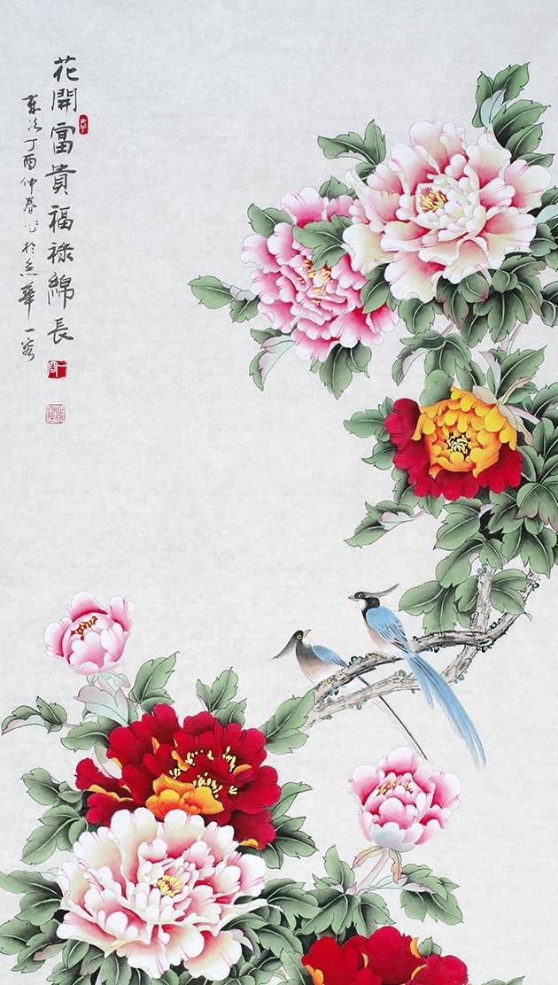 走廊装饰画挂什么好,讲解玄关如何装饰效果好_牡丹_国画_规格