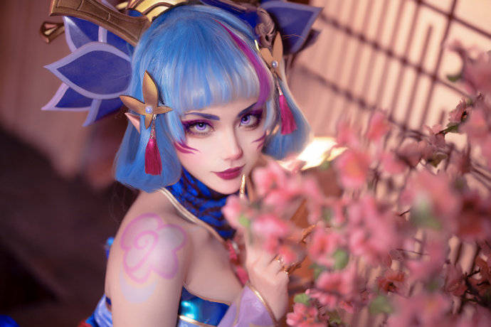 cos:英雄联盟灵魂莲华寡妇伊芙琳cosplay正片12p-努力的十八魔_伊喵