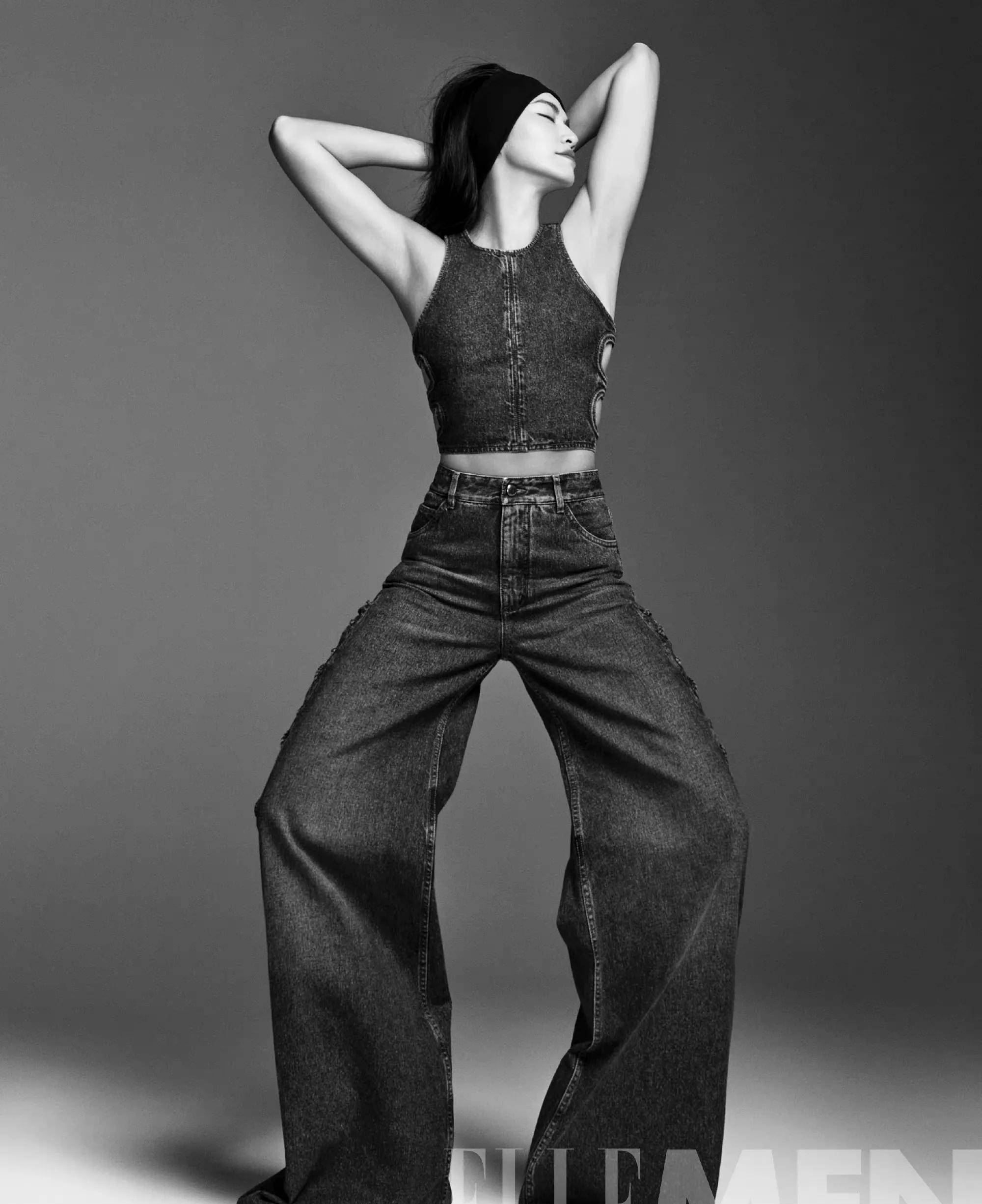 姚晨登上《ellemen》二月刊封面,气场强,身材好,霸气又酷又有型_时尚