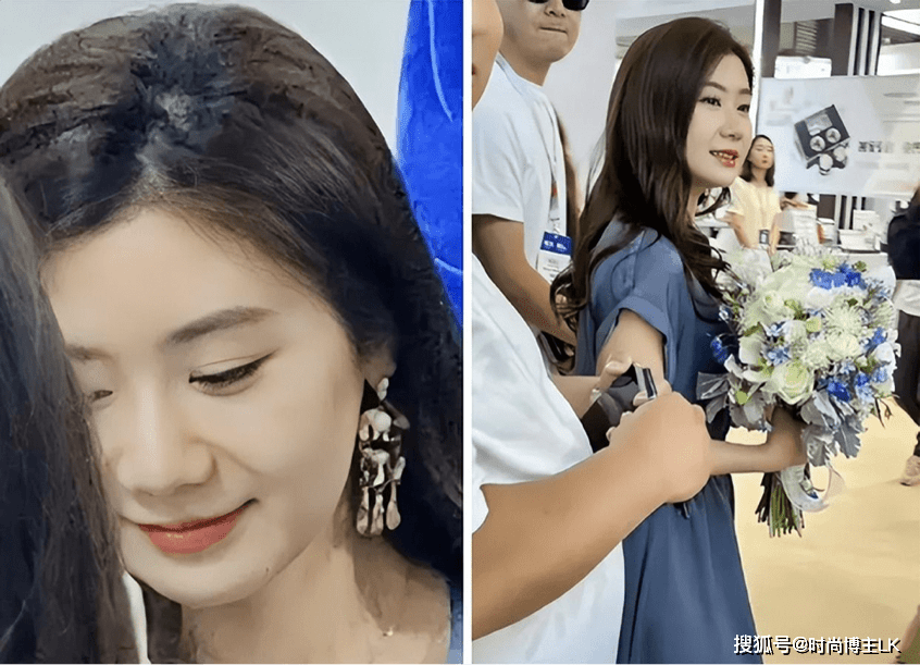 福原爱回中国捞金,35岁颜值重回巅峰,大波浪卷发如瓷娃娃_面料_气质