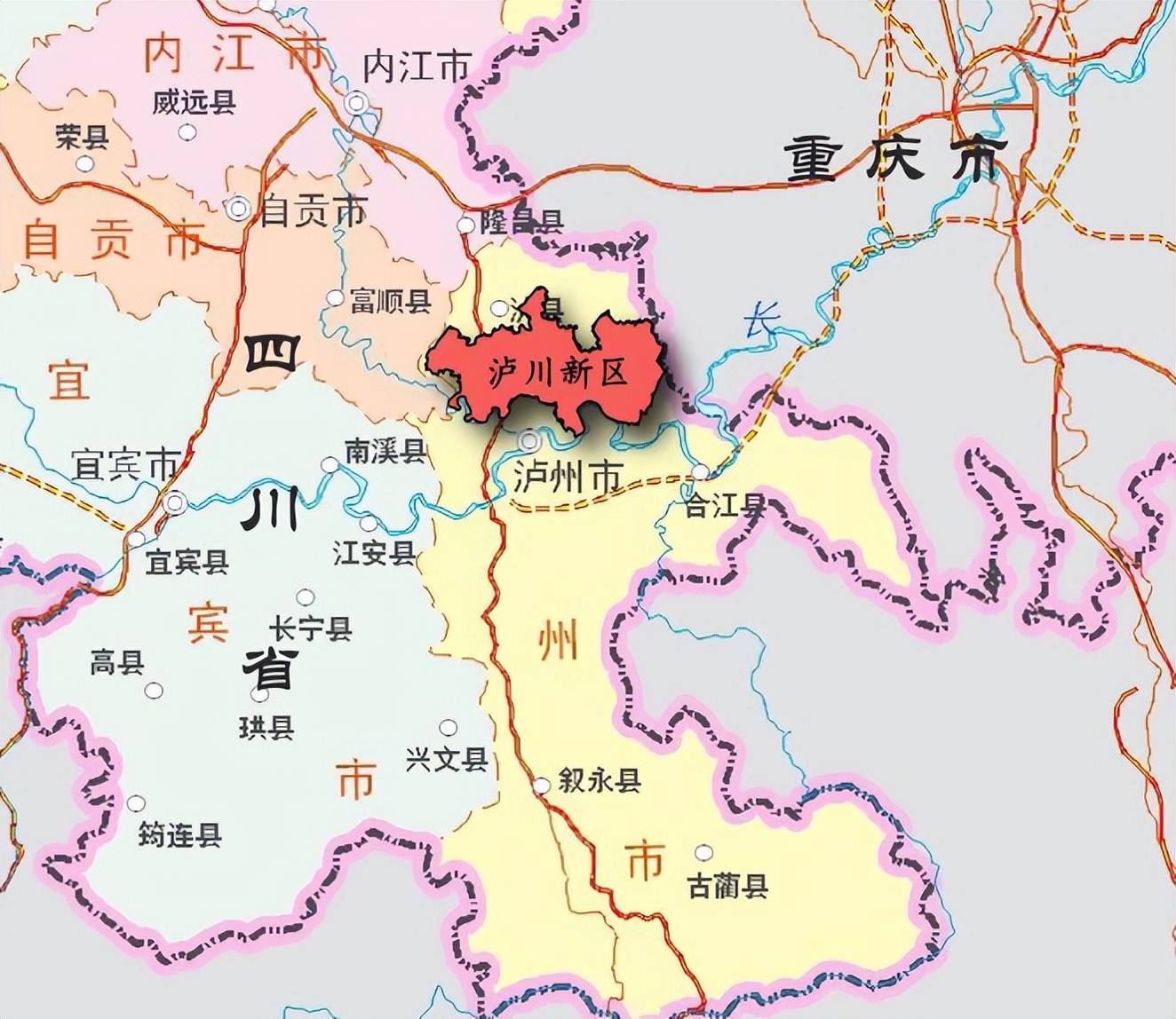 四川泸州地理位置地图图片