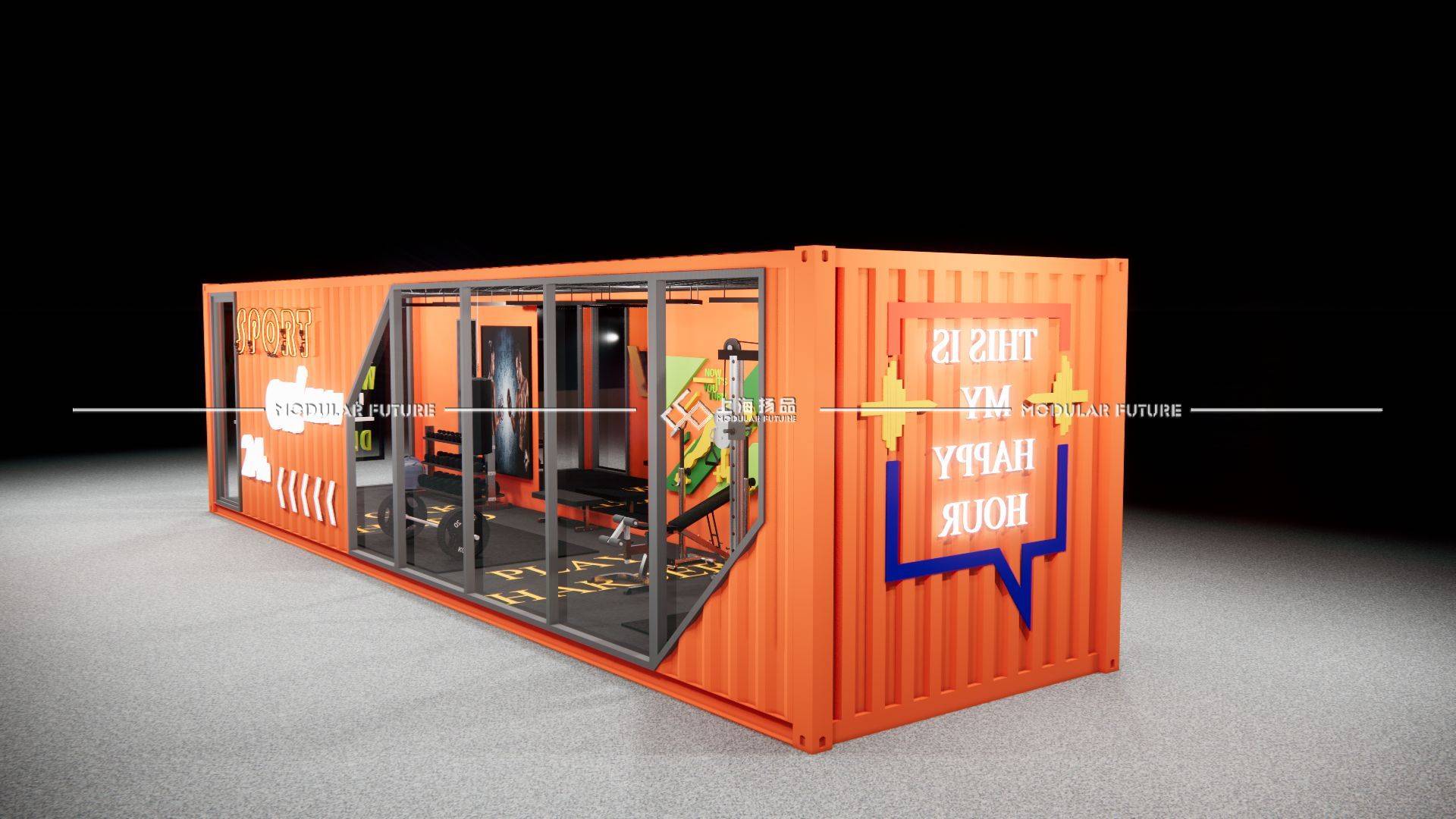新潮的可移动式集装箱健身房一起来了解一下吧_设计_进行_训练