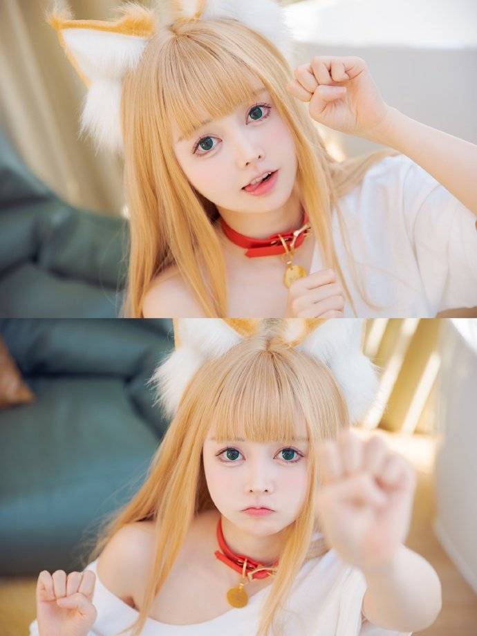 清纯少女:兰幼金的超可爱黄豆粉猫娘_伊喵_白嫖_部落