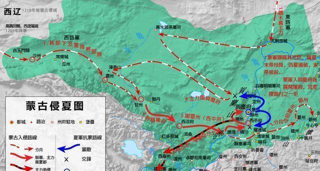 蒙夏战争,弹丸一样的西夏怎么抵抗蒙古那么多年_蒙军_向金国_夏国
