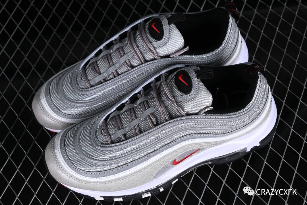 耐克nike air max 97 silver bullet og 银色子弹雪花银反光气垫跑步