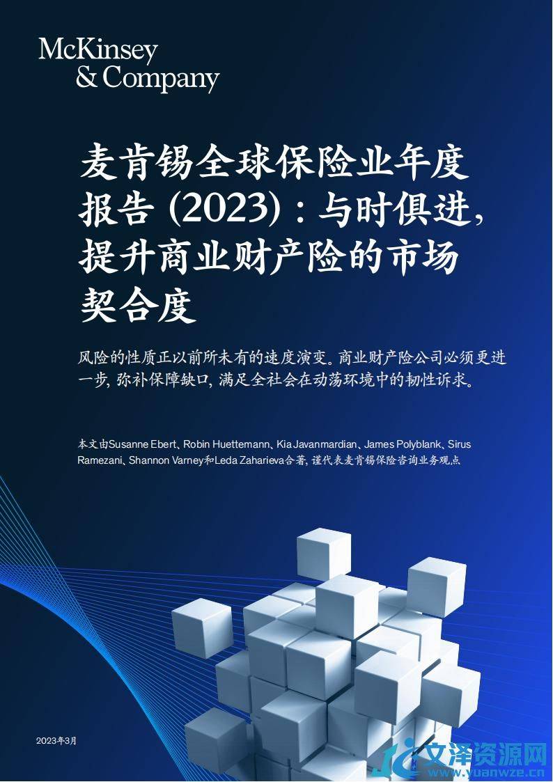 麦肯锡全球保险业年度报告（2023） 