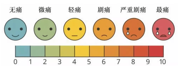 此外,数字评定量表,言语描述疼痛量表,面部表情疼痛量表等痛觉评分法