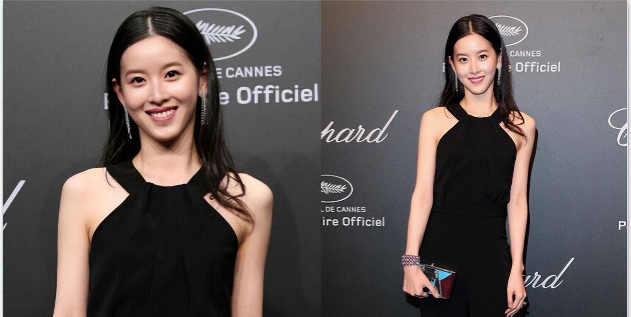 章泽天惊艳亮相戛纳晚宴,一袭黑色紧身连衣裙,散发迷人魅力_女性_成功