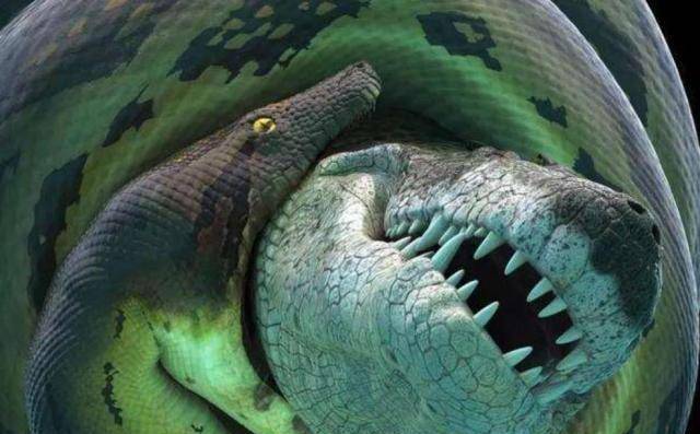 并且,泰坦巨蟒和恐龙一样,几乎不存在天敌,它们常年潜伏在雨林的水中