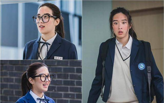 文佳煐在新剧《女神降临》中变的高中生_任朱静_化妆_孔刘