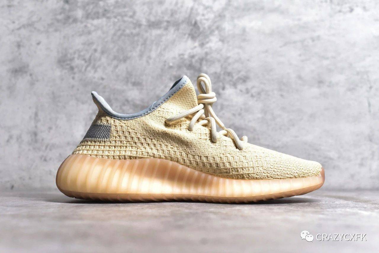 阿迪达斯椰子 adidas yeezy 350v2 boost linen israfil 麻布奶油灰蓝