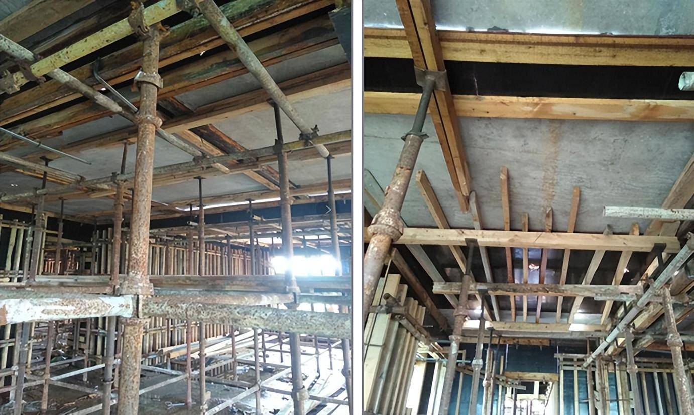 与现浇板连接支模1)当叠合板和现浇板标高相同时采用图一所示支模体系