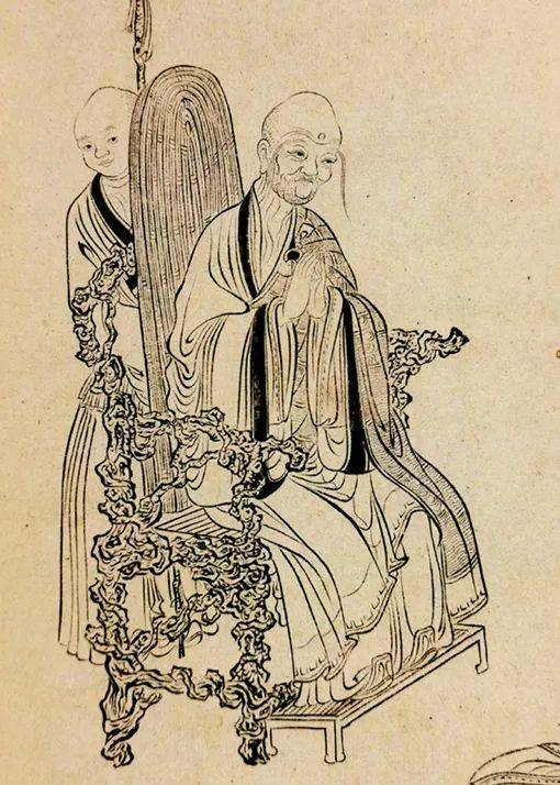 局部 白描罗汉清乾隆《长眉罗汉纹朱砂墨》在死後再转世为人仍然修不